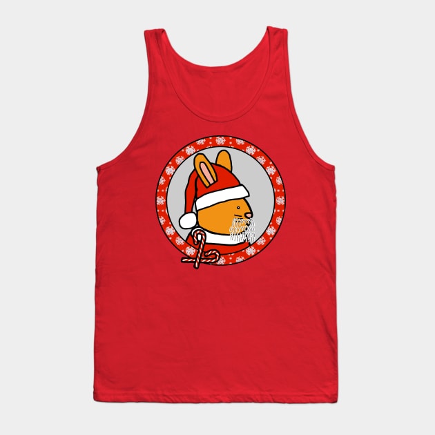 Christmas Portrait of Santa Bunny Tank Top by ellenhenryart